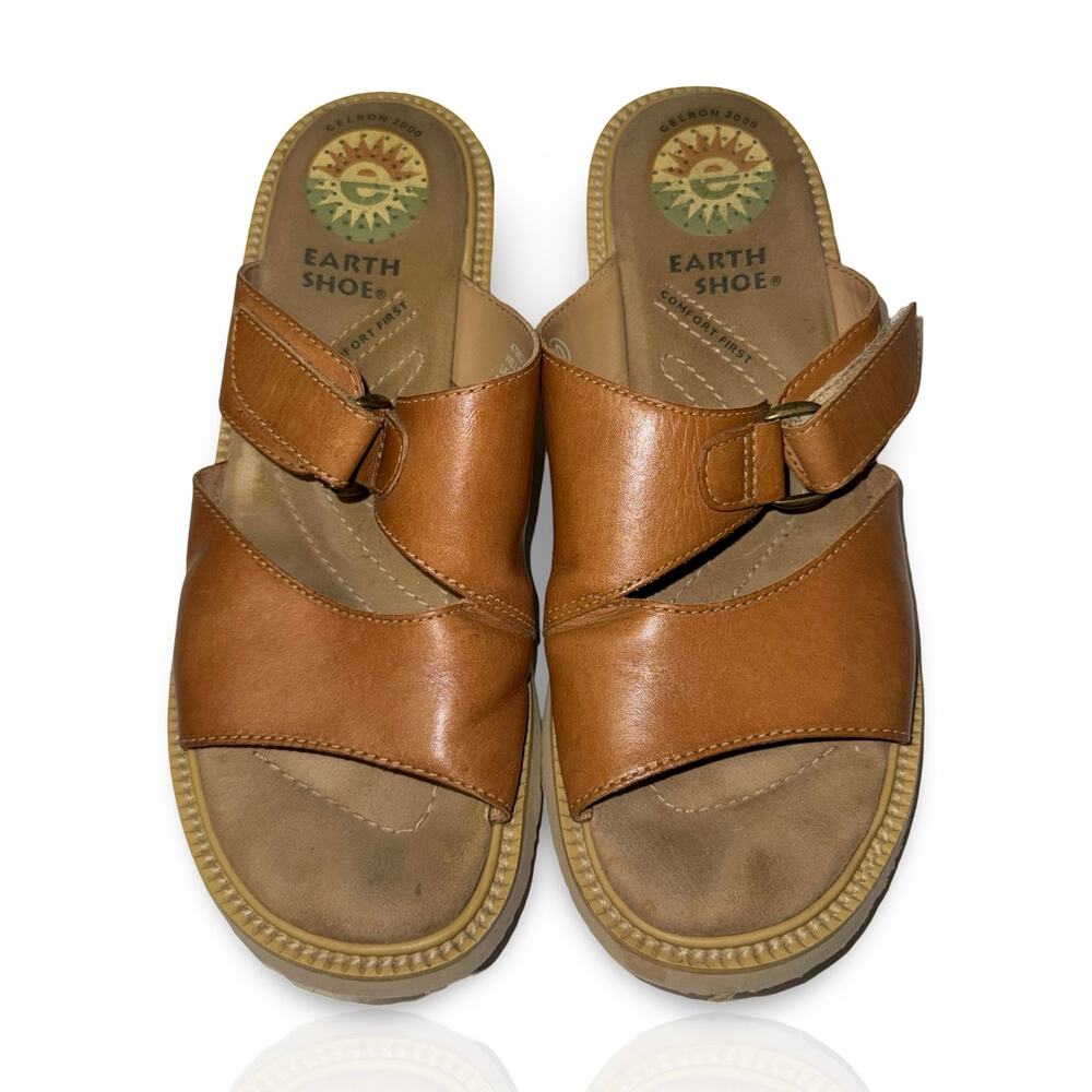 Earth Shoe Willow Leather Sandals Size 10 Comfort First Gelron 2000